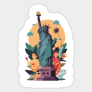 Aapi month gift :Asian Pacific American Heritage Month, Statue of Liberty Sticker